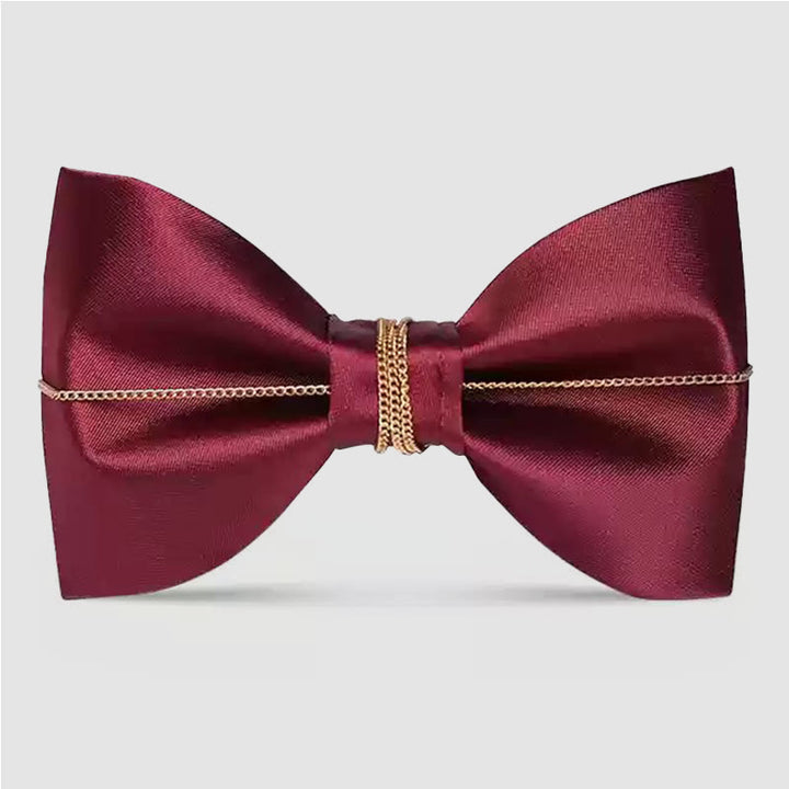 Papillon da uomo con foglie in metallo color bordeaux - Stile n. 4 - image 11