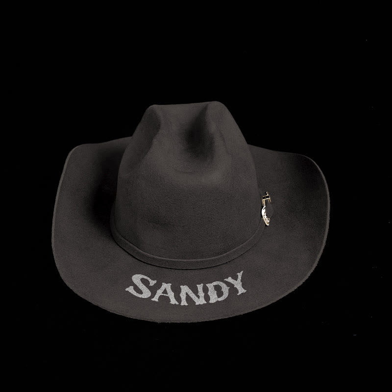 Cappello da cowboy personalizzabile con testo in tinta unita e cintura - image 11