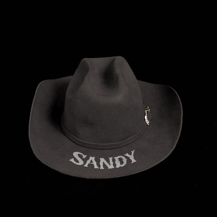 Cappello da cowboy personalizzabile con testo in tinta unita e cintura - image 11