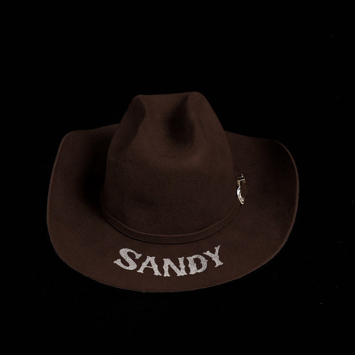 Cappello da cowboy personalizzabile con testo in tinta unita e cintura - image 9