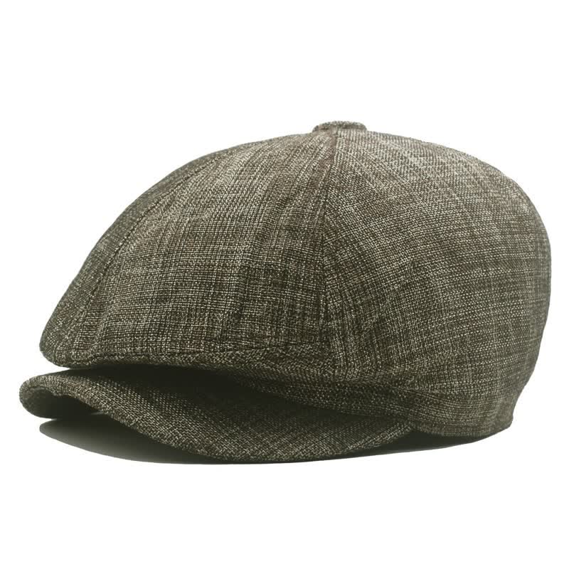 Cappello berretto ottagonale in tinta unita per pittore giovanile strillone - Caffè - L (23 1/4"-23 5/8") - image 0
