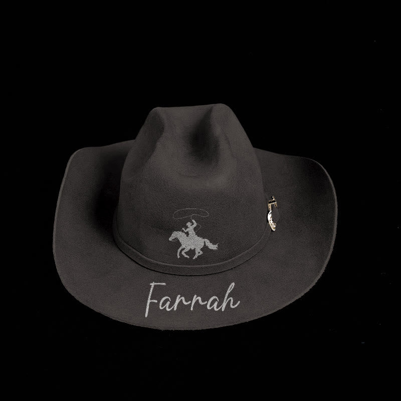 Cappello da cowboy personalizzabile con motivo da equitazione e cintura - image 11
