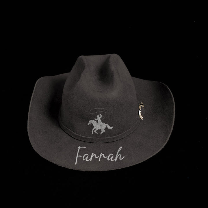 Cappello da cowboy personalizzabile con motivo da equitazione e cintura - image 11
