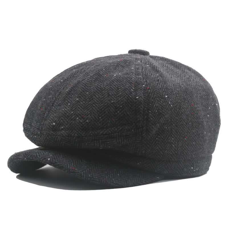 Cappello basco ottagonale classico a spina di pesce di mezza età - Punti grigi e colorati - L (23 1/4"-23 5/8") - image 2