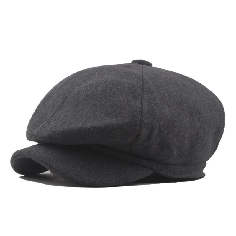 Cappello basco ottagonale da tassista classico vintage senza tempo - Grigio scuro - L (23 1/4"-23 5/8") - image 0