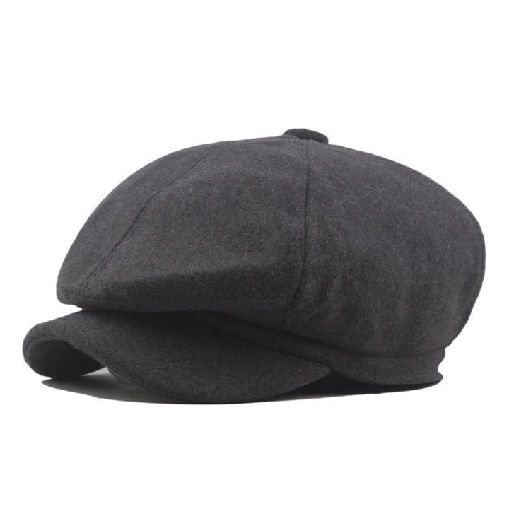 Cappello basco ottagonale da tassista classico vintage senza tempo - Grigio scuro - L (23 1/4"-23 5/8") - image 0