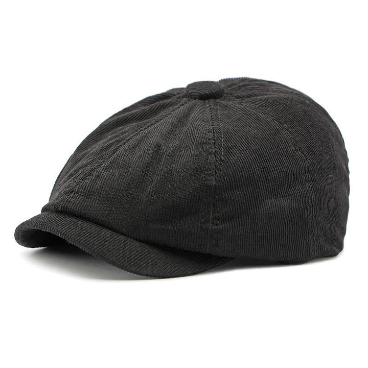 Cappello berretto ottagonale da strillone in velluto a coste - Nero - Regolabile (21 5/8"-23 1/4") - image 9