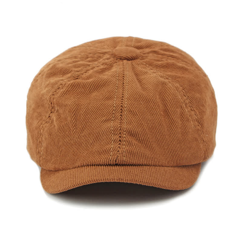Cappello berretto ottagonale da strillone in velluto a coste - image 1