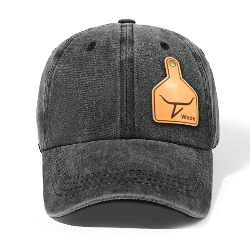 Cappello basco vintage personalizzabile con logo in pelle laserabile - image 0