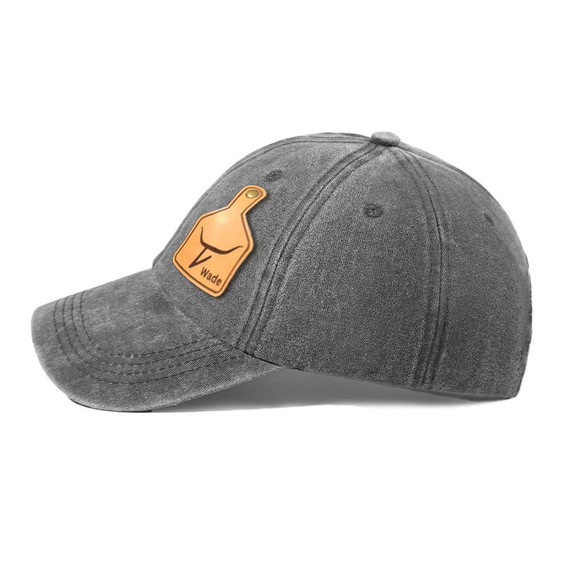 Cappello basco vintage personalizzabile con logo in pelle laserabile - image 1