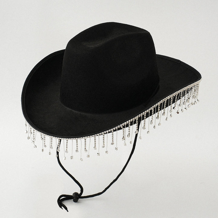 Adesivo con lettera digitale fai da te con nappa di perle e cappello da cowboy - Nero - M (22"-22 7/8") - image 4