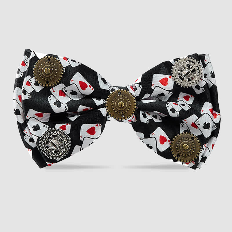 Papillon con ingranaggi da poker punk per feste in costume retrò - Nero - image 2