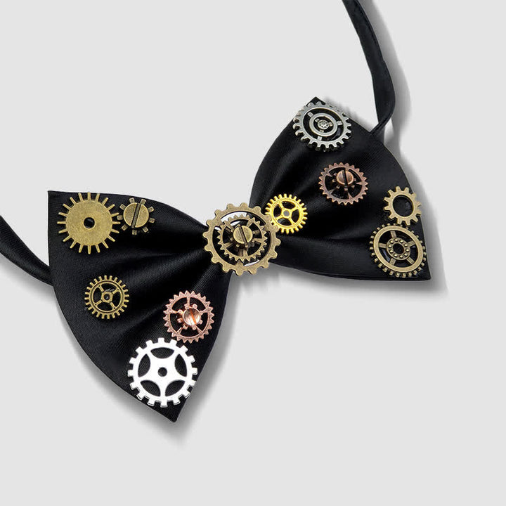 Papillon decorato con equipaggiamento steampunk in stile industriale - image 2