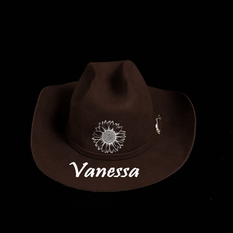 Personalizza il tuo cappello da cowboy in tinta unita con motivo e testo - image 9