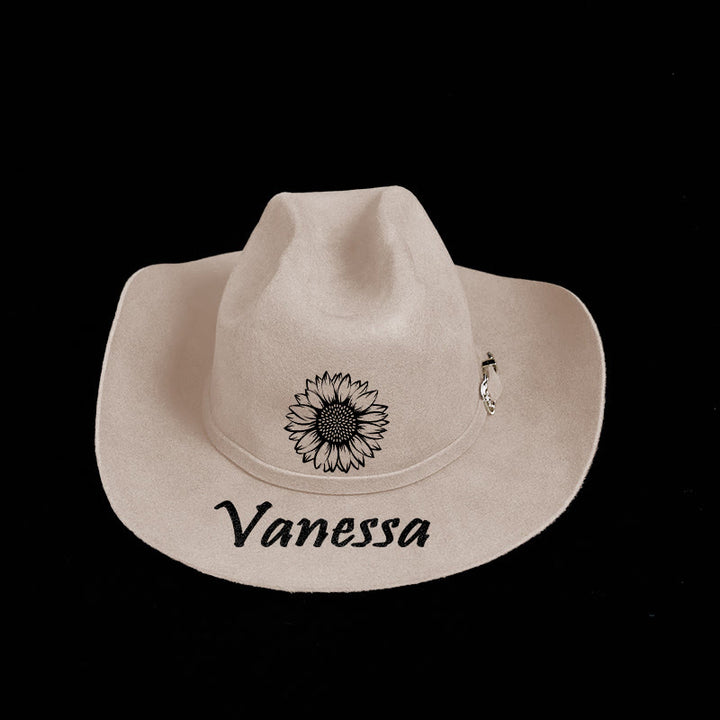 Personalizza il tuo cappello da cowboy in tinta unita con motivo e testo - image 13