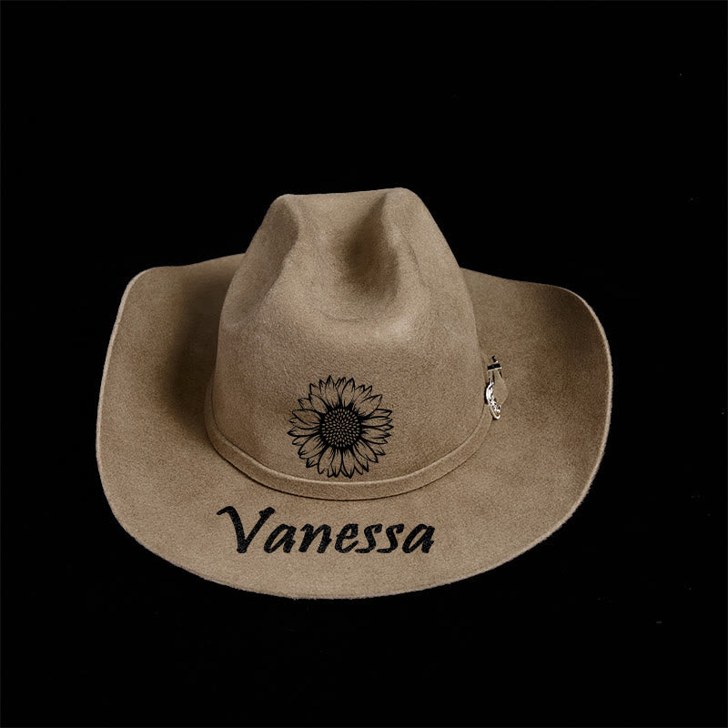Personalizza il tuo cappello da cowboy in tinta unita con motivo e testo - image 11