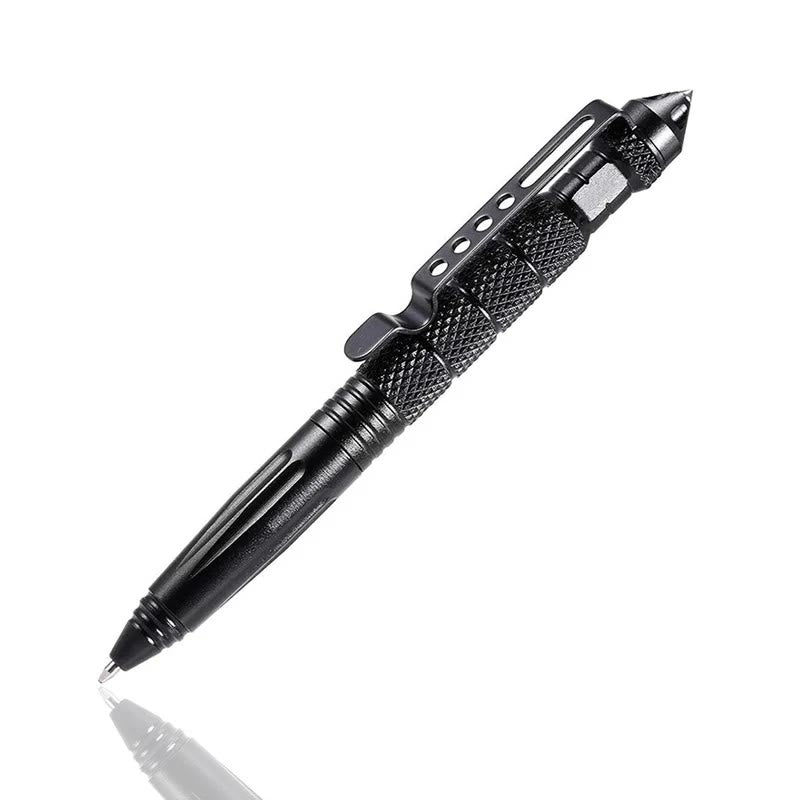 Penna tattica multifunzionale per la scrittura e la sopravvivenza per autodifesa all'aperto - Nero - image 0