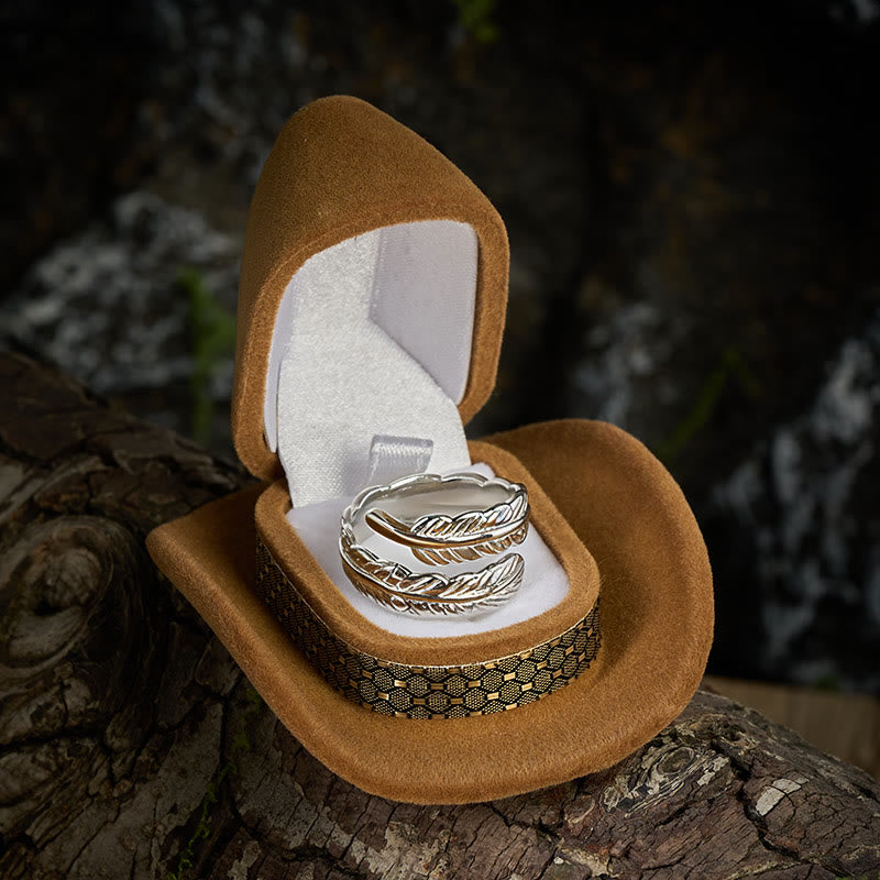 Anello regolabile in rame vintage con foglia di banana - image 3
