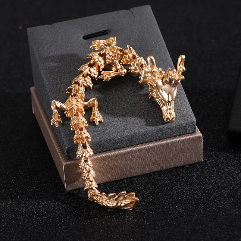 Spilla articolata con accessori per abbigliamento a forma di drago mobile - D'oro - image 2