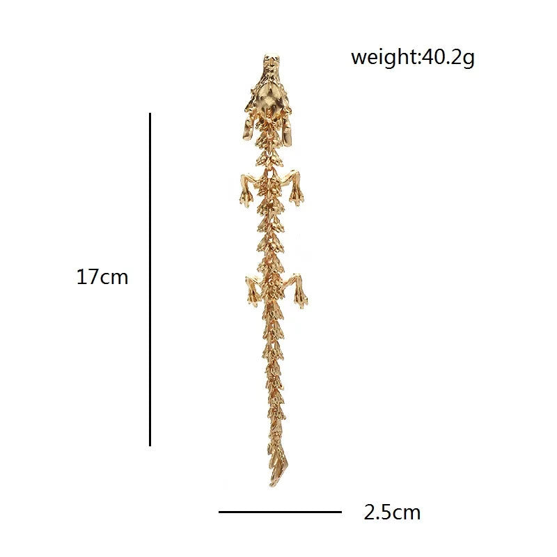 Spilla articolata con accessori per abbigliamento a forma di drago mobile - image 4