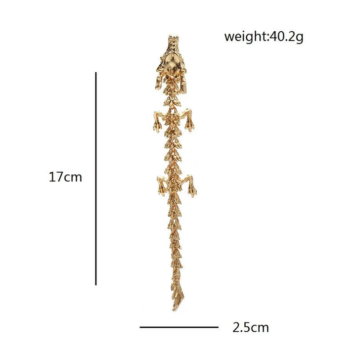 Spilla articolata con accessori per abbigliamento a forma di drago mobile - image 4