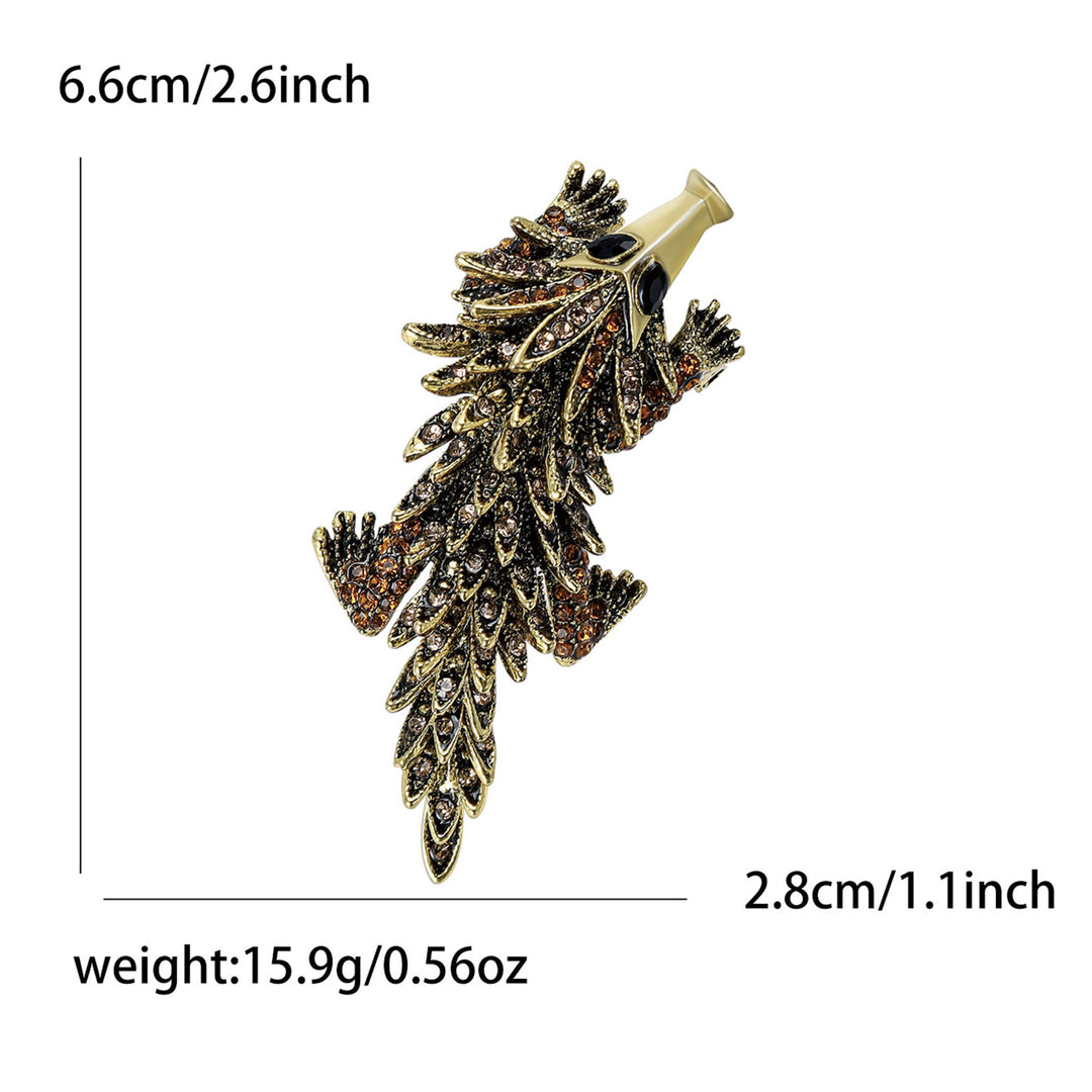Spilla articolata a forma di coccodrillo con strass intarsiati e mobili - image 11