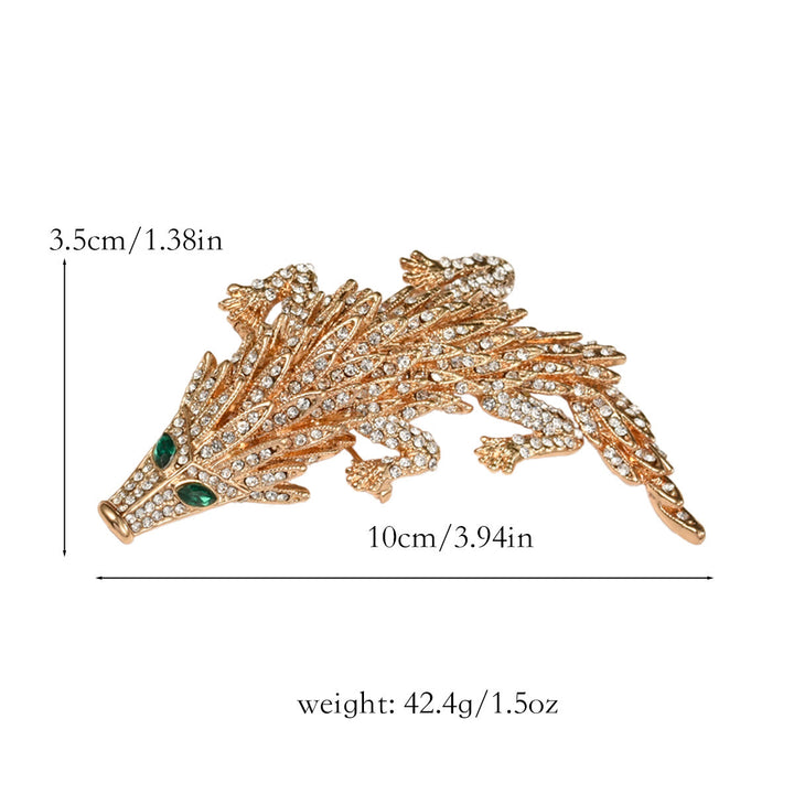Spilla articolata a forma di pangolino tempestata di diamanti, alla moda e mobile - image 3