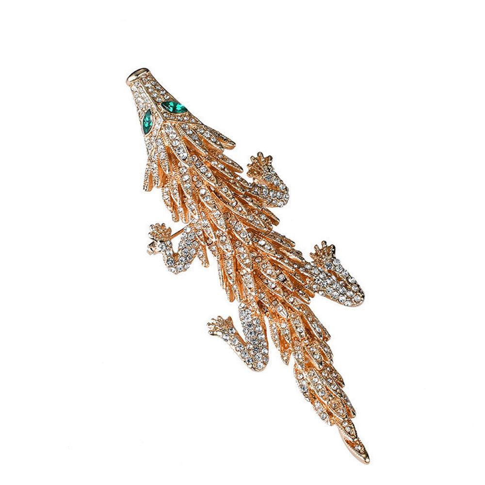 Spilla articolata a forma di pangolino tempestata di diamanti, alla moda e mobile - image 1