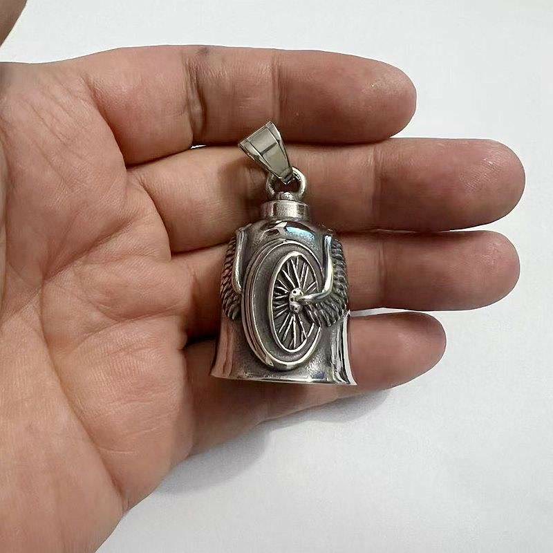 Portachiavi con campanello a forma di pneumatico per moto d'epoca - image 4