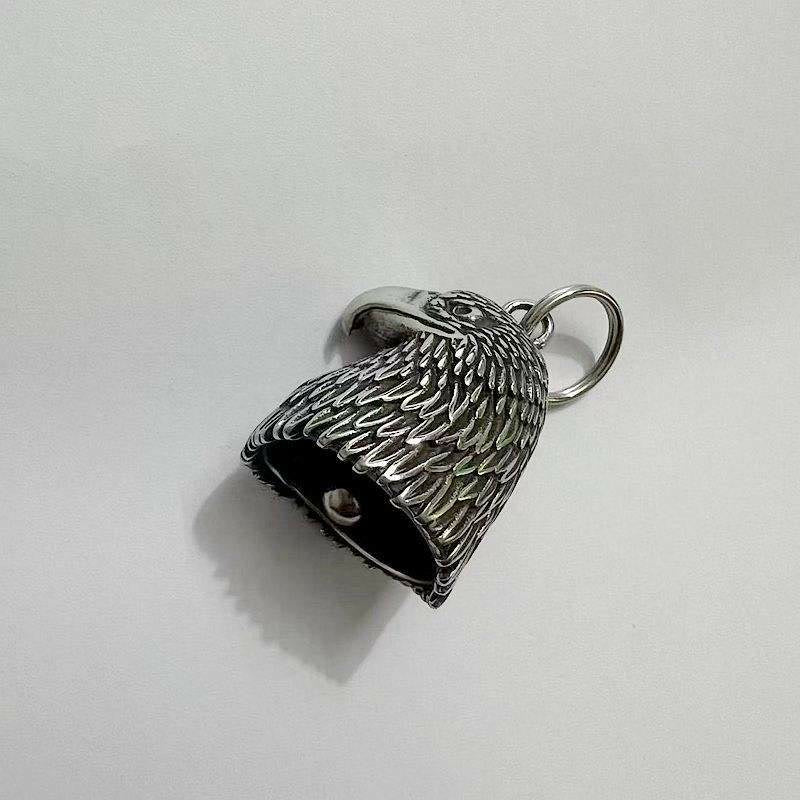 Portachiavi con campanello da equitazione in stile aquila calva vintage - image 5