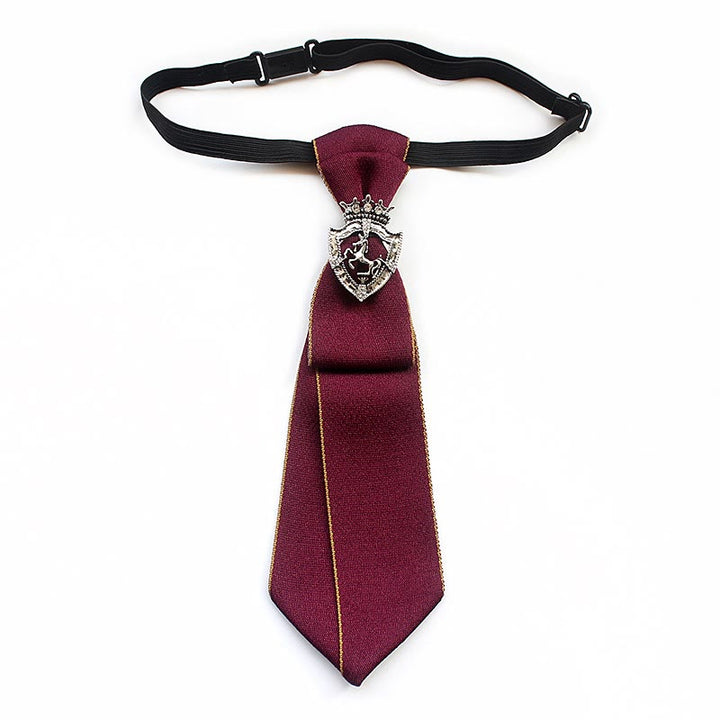 Cravatta unisex pre-annodata con fascia regolabile Shield Horse - Rosso - image 3