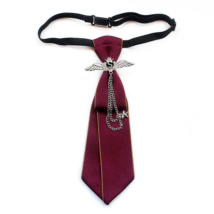 Cravatta unisex pre-annodata Wings con fascia regolabile - Rosso - image 6
