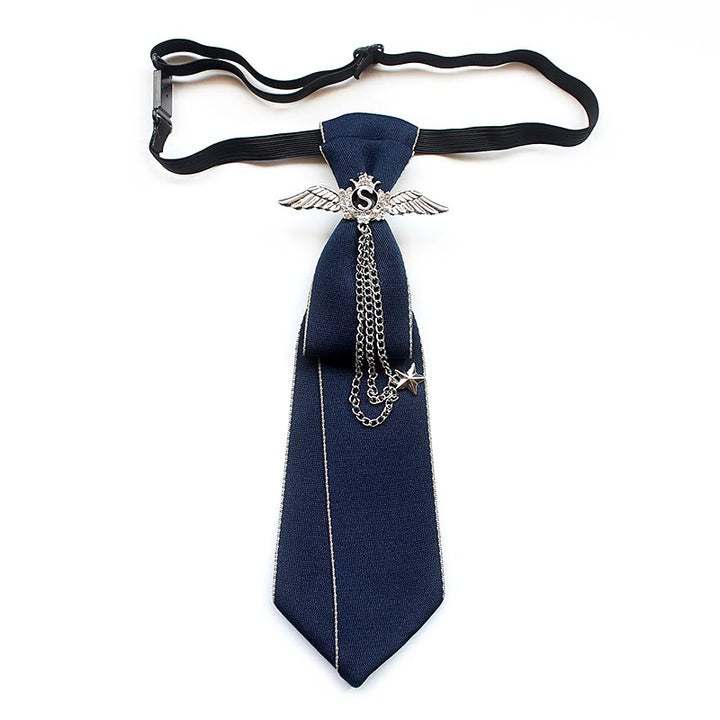 Cravatta unisex pre-annodata Wings con fascia regolabile - Blu - image 4
