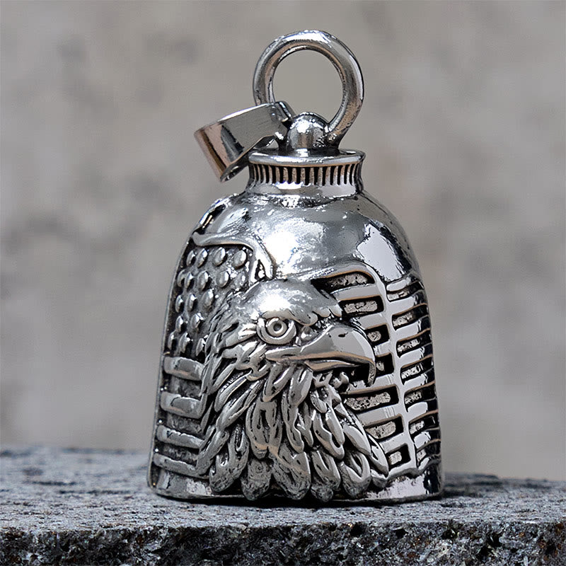 Portachiavi con campanella e bandiera americana vintage Eagle - Pendente - image 1