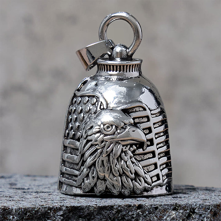 Portachiavi con campanella e bandiera americana vintage Eagle - Pendente - image 1