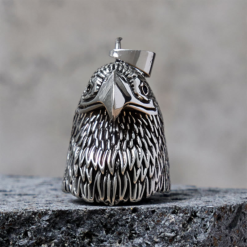 Portachiavi con campanello da equitazione in stile aquila calva vintage - Pendente - image 1