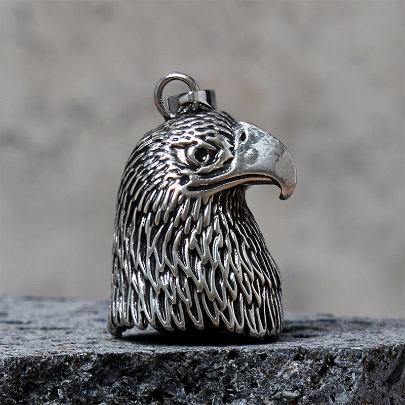 Portachiavi con campanello da equitazione in stile aquila calva vintage - image 3
