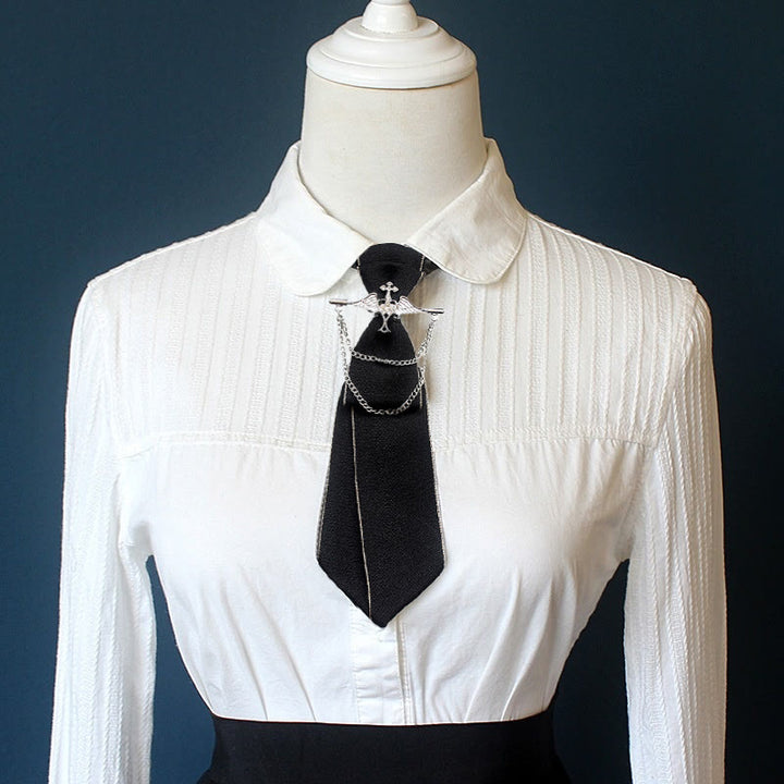 Cravatta unisex pre-annodata Angel con fascia regolabile - image 2