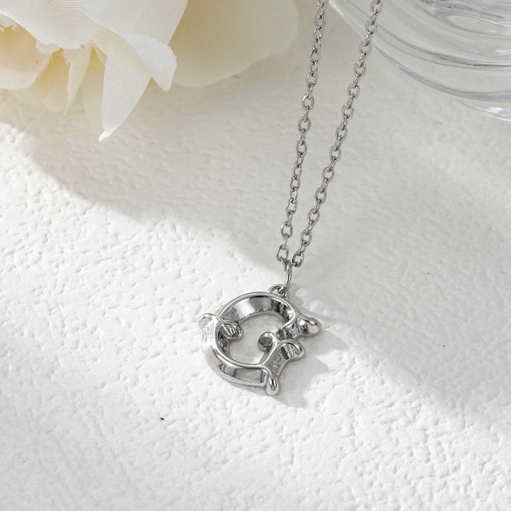 Elegante collana da donna con ciondolo a forma di lettera in oro e argento - Argento - G - image 34
