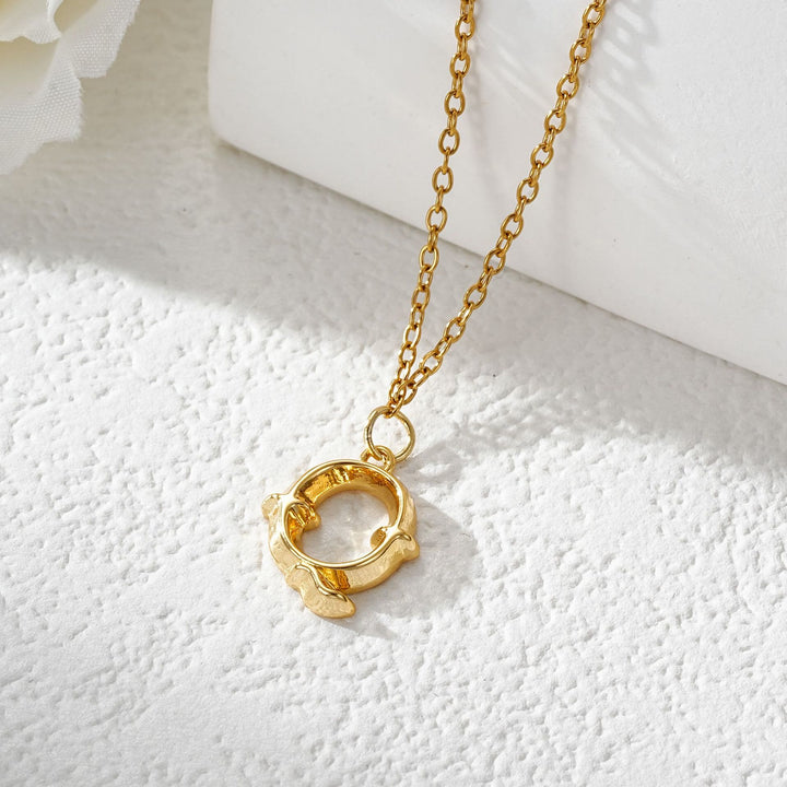Elegante collana da donna con ciondolo a forma di lettera in oro e argento - D'oro - Q - image 18