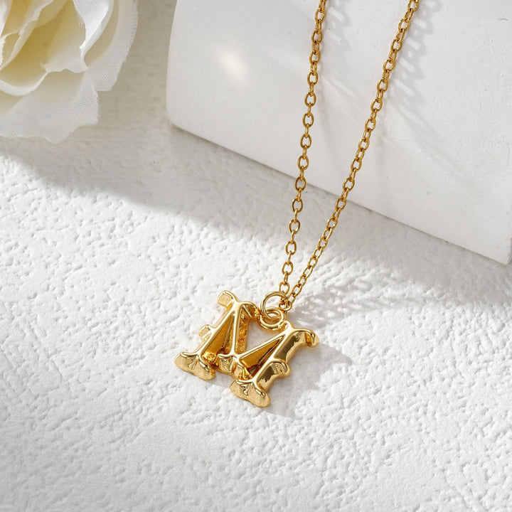 Elegante collana da donna con ciondolo a forma di lettera in oro e argento - D'oro - M - image 14
