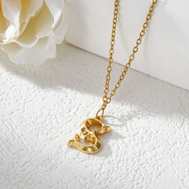 Elegante collana da donna con ciondolo a forma di lettera in oro e argento - D'oro - S - image 20