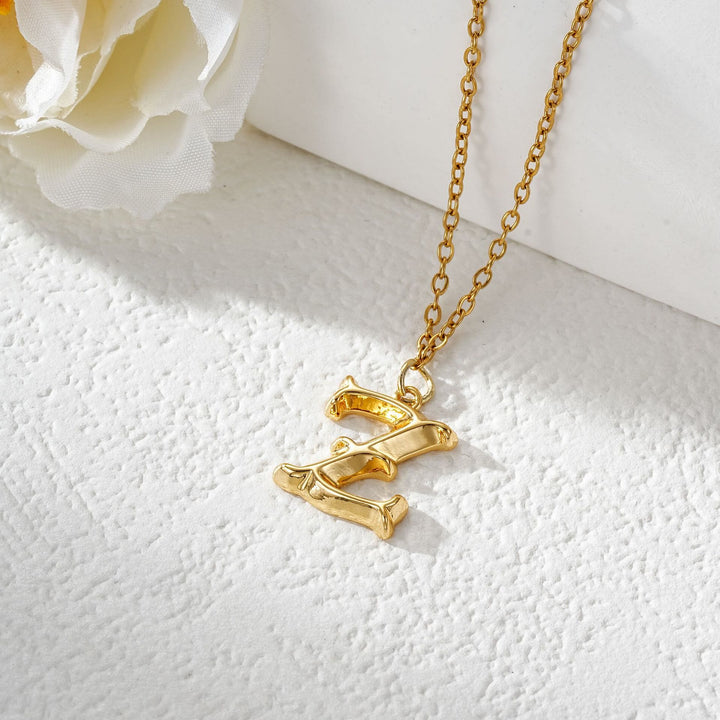 Elegante collana da donna con ciondolo a forma di lettera in oro e argento - D'oro - Z - image 27