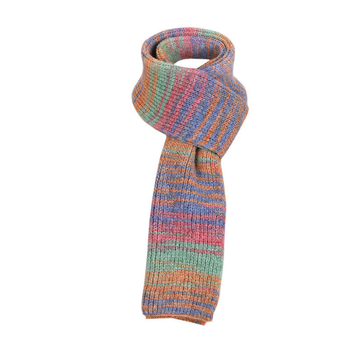 Set di 3 cappelli, sciarpe e guanti a righe neutre multicolori - image 4
