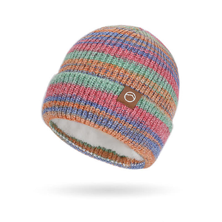 Set di 3 cappelli, sciarpe e guanti a righe neutre multicolori - image 3