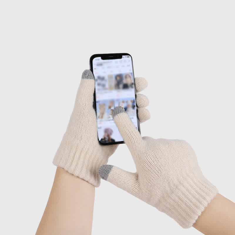 Set di 3 cappelli, sciarpe e guanti con pompon e motivo a onde - image 2