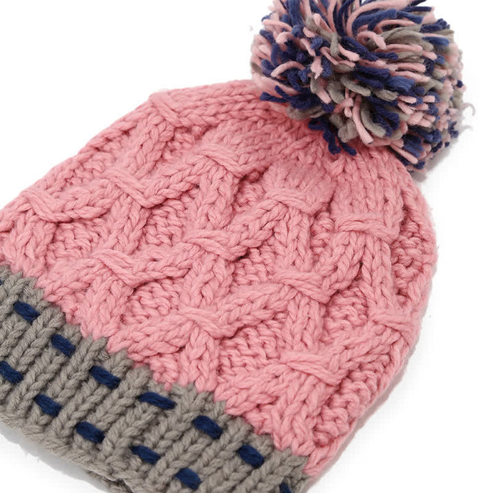Set di 3 cappelli, sciarpe e guanti con design alla moda e blocchi di colore - image 6