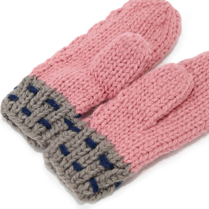 Set di 3 cappelli, sciarpe e guanti con design alla moda e blocchi di colore - image 10