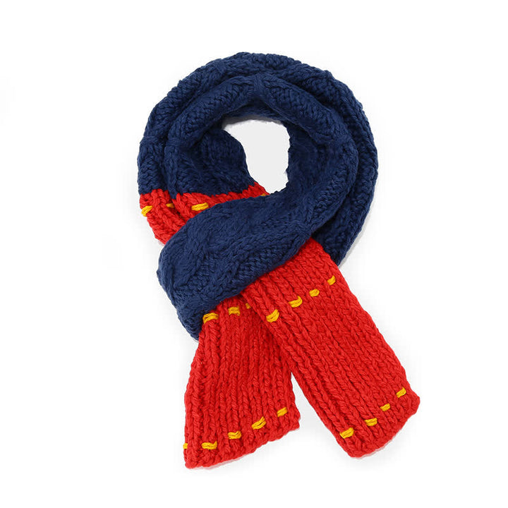 Set di 3 cappelli, sciarpe e guanti con design alla moda e blocchi di colore - image 3
