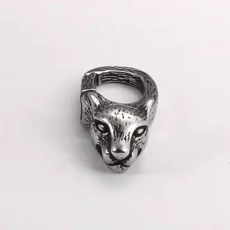 Portachiavi creativo in metallo antiruggine a forma di testa di leopardo - image 3